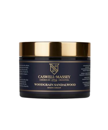 Caswell-Massey Heritage Woodgrain Sandalwood Shave Cream Natural Men s Shaving Cream for Smooth Beard Shaving Soothing for Sensitive Skin USA Made 8 Fl Oz