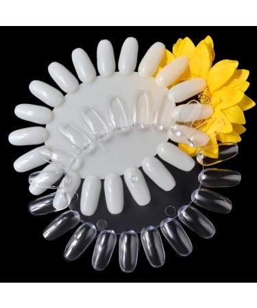 400 Nail Polish Sticks - White/Clear Nail Art Tips Display and Practice Wheel - Buy Online on SooperMarket.com