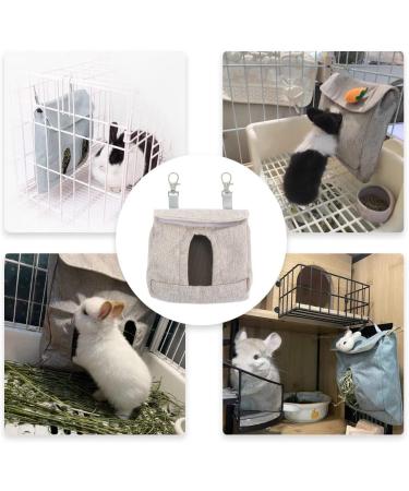 Rabbit Hay Feeder Bag Eat Slowly Guinea Pig Hay Feeder Hemp Fabric Small Animals Hay Feeder Bag for Rabbit Guinea Pig Chinchilla Small Animal - Buy Online on SooperMarket.com