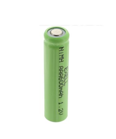Exell 1.2V 600mAh NiMH AAA Size Rechargeable Flat Top Battery for use with high power static applications (Telecoms UPS and Smart grid) radio controlled devices electric tools electric mopeds