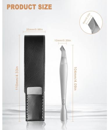 FVION 2-in-1 Cuticle Nipper & Pusher with Pouch - Matt Silver | Portable Cuticle Trimmer Tool - Buy Online on SooperMarket.com