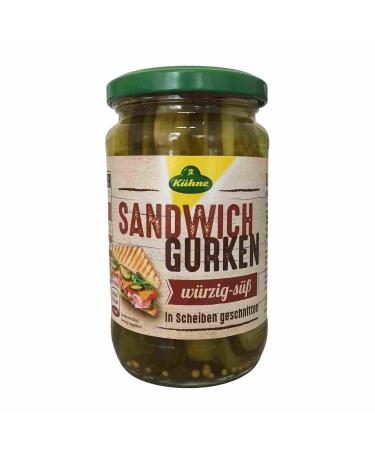 Buy K hne Spicy-Sweet Sandwich Cucumbers 6-Pack (6x330g Jars) - International Shipping Available - Buy Online on SooperMarket.com