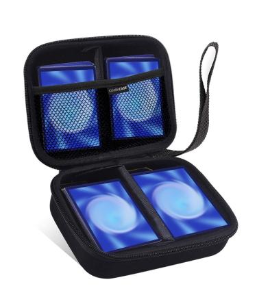 Cards Holder Compatible with PM TCG Cards, Card Game Case Storage Binder Holds Up to 400 Cards. Removable Divider and Hand Strap Offered - Black