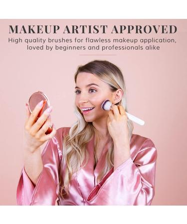 Rose Gold Kabuki Brush for Makeup - Professional Flat Top Foundation Brush for Blending Liquid, Cream, and Powder - Cruelty-Free by Lily England - Buy Online on SooperMarket.com