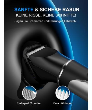 2-in-1 Intimate Razor & Nose Hair Trimmer for Men - Painless Rechargeable Waterproof Includes Sensitive Combs & Travel Lock - Buy Online on SooperMarket.com