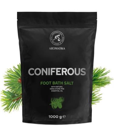Foot Bath Salt Coniferous 35Oz | Natural Sea Salt & Swiss Stone Pine Oil | Relaxing Foot Care & Aromatherapy for Tired Feet - Buy Online on SooperMarket.com
