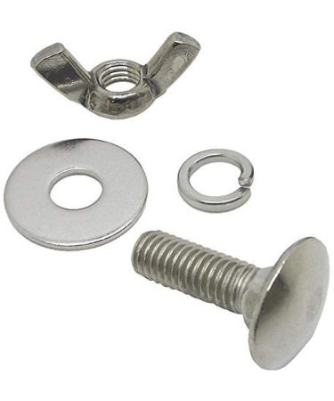 Scuba Choice Tech Diving Stainless Steel Butterfly Screw Bolts and Wing Nuts for Backplate (1-Pair)