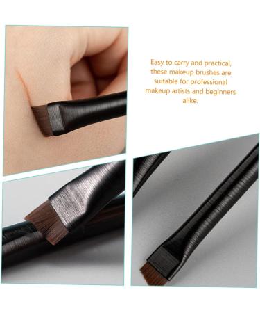 Baluue 12 Sets Eyeliner Brush Makeup Brush Multipurpose Eyebrow Brush Eyebrow Brush Spoolie Wood Black - Buy Online on SooperMarket.com