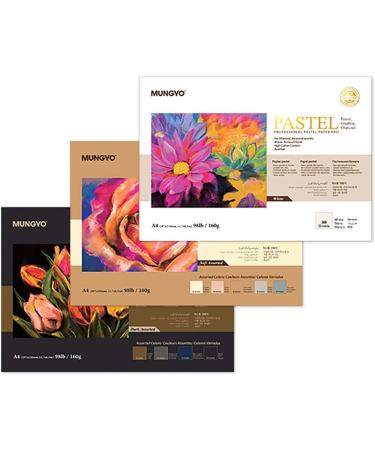 MUNGYO Professional Pastel Paper Pad A4 Size - 30 Sheets | Ideal for Oil Pastel & Dry Pastel | White Surface - Buy Online on SooperMarket.com
