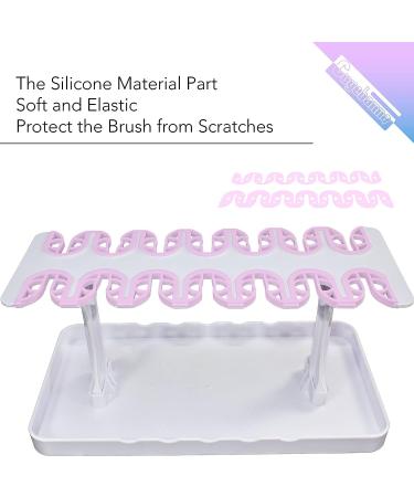 CUGEBANNA Plastic Artist Paint Brush Drying Rack - Holds 14 Brushes Upright | Paint Brush Holder - Buy Online on SooperMarket.com