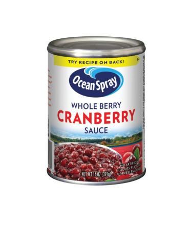 Ocean Spray Gluten Free Whole Berry Cranberry Sauce, 14 Ounce Can Whole Berry 14 Ounce