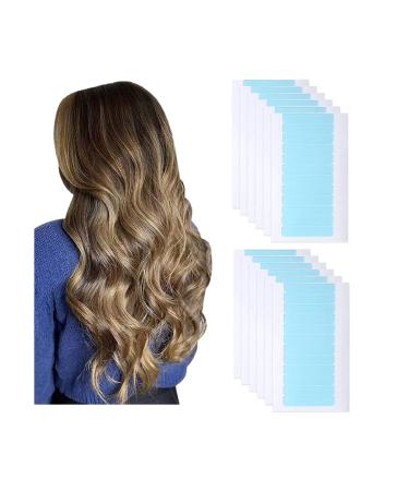 Hair Extension Tape Double Sided Adhesive 120 PCS Hair Extension Tape Tabs Double Sided Water Proof Adhesive Tape 4cm*0.8cm Hair Blue