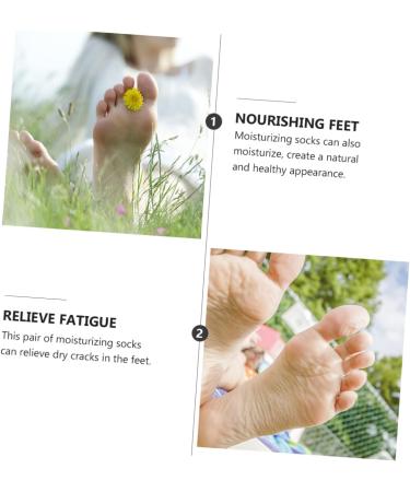 HAPINARY 5 Pairs Moisturizing Socks Heel Sleeves Feet Lotion Slipper Socks Silicone Gel Foot Lotion Cracked Heel Socks Summer Socks Gel Sock Anti Slip Socks Foot Protector Purple Cotton - Buy Online on SooperMarket.com