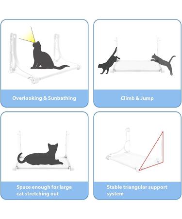 Cat Window Perch - Blue Cat Hammock for Window - Holds up to 48 lb - Safe & Comfortable Indoor Kitty Bed - Buy Online on SooperMarket.com