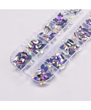 180pcs Mixed Crystals Ab Nail Decoration Glass Rhinestones for Acrylic Nail Art Design - Buy Online on SooperMarket.com