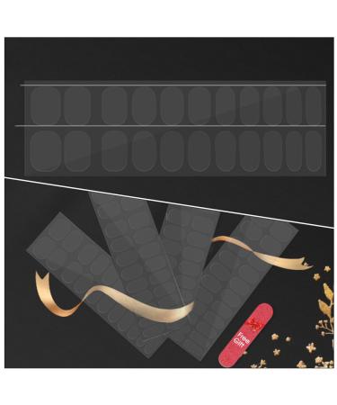 FOYTOKI 10 Sheets Nail Stickers Blank Gel Wraps for Nails Glaze Semi Cured Gel P dicure Gel Nail Wraps Semi Cured Gloss Pedicure Nail Strips Nails Gel Clear Gel Strip Kit Double Sided Tape - Buy Online on SooperMarket.com