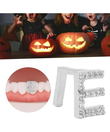 Hip Hop Tooth Brace Single Easy to Wear Durable for Parties Birthday Gift Copper Material Halloween Tooth Accessories (Silver) - Buy Online on SooperMarket.com
