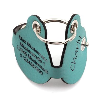 Copter Farm Dog Collars | Engraved Art Leather & Real Leather | Custom Dog ID Tags | Turquoise & Pear Colors - Buy Online on SooperMarket.com