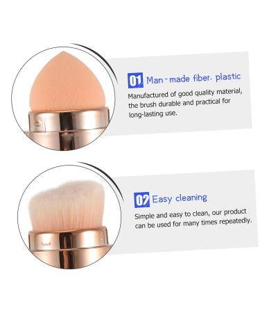 Angoily 4 in 1 Makeup Brush - Dual Ended Flat Foundation & Sponge Brush for Face Makeup - Perfect for Girls - High-Quality Artificial Fiber Cosmetics Tool - Buy Online on SooperMarket.com