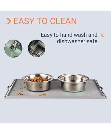 Peggy11 6-Cup Stainless Steel Anti-Slip Dog Bowls - Set of 2 - Buy Online on SooperMarket.com