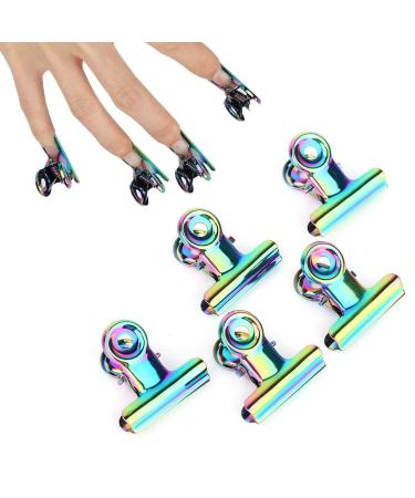 Nail Extension Clips - 5PCS Stainless Curve C Nail Clamp | Multifunctional Nail Art Accessories & Metal Tools - Buy Online on SooperMarket.com
