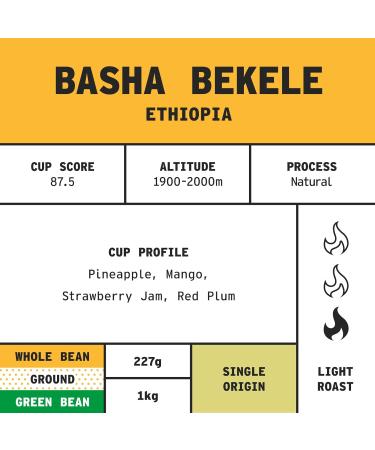 Coffee Ground for Cafetiere 227g Bag Ethiopian Ground Coffee Fruits Notes 100% Arabica Light Roast Speciality Freshly Roasted Single Origin (We Are Coffee Co) Ground Cafetiere 227 g (Pack of 1) - Buy Online on SooperMarket.com