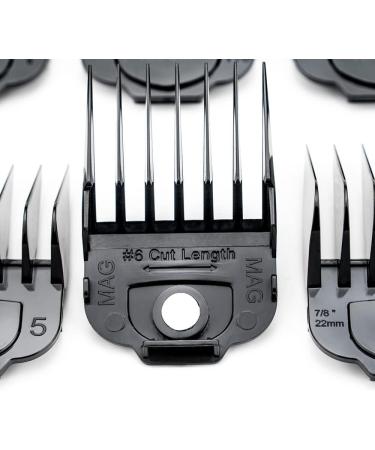 Andis Clipper Guards Set - Kaynway Professional Upgrade Magnetic Comb Guides for Andis Master Clipper 10PCS (Black) - Buy Online on SooperMarket.com