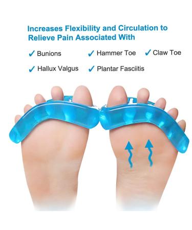 2 Pair Gel Toe Separators & Straighteners - Bunion Relief & Pain Alleviation for Men & Women (Size L 9-14/12-14) - Buy Online on SooperMarket.com