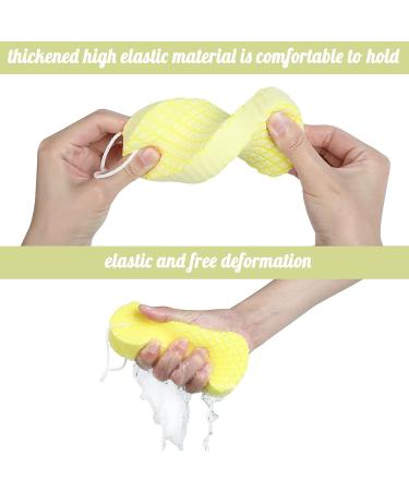 6 PCS Ultra Soft Exfoliating Bath Sponge Set with Sticky Hooks - Ideal for Adults, Children, and Pregnant Women - Buy Online on SooperMarket.com