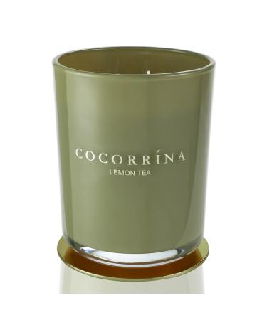 Cocorr na Candle fragrance candle in a glass - lemon tea burning time up to 46 hours with 2 wicks natural soy candle Christmas gift candle 420g lemon tea 420g