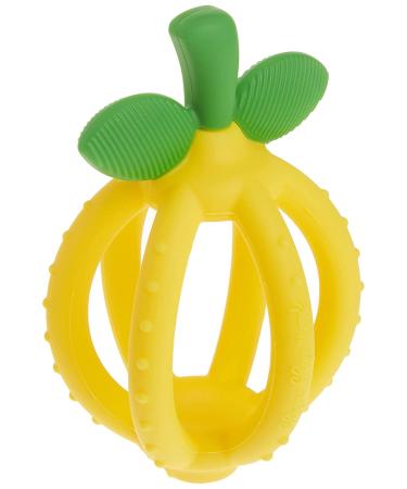 Itzy Ritzy Lemon-Shaped Teething Ball & Training Toothbrush - BPA-Free Silicone Bitzy Biter for Soothing Gums and Easy Grip - Buy Online on SooperMarket.com