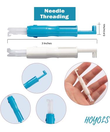 HOYOLS Machine Needle Inserter & Threader - Automatic Sewing Tool for Household Machine Threading - Blue & White (2pcs) - Buy Online on SooperMarket.com