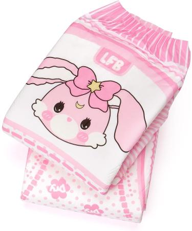 LittleForbig Adult Printed Diaper 2-Pack - Baby Usagi Pink (Large 36-48) - Buy Online on SooperMarket.com