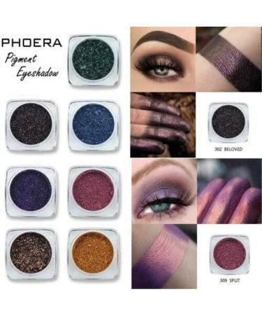 Phoera Metallic Shimmer Glitter Eyeshadow Palette in 310 BURGUNDY - Buy Online on SooperMarket.com