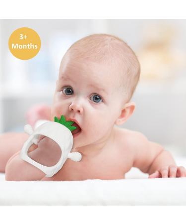 Socub Silicone Baby Teething Toy | BPA-Free Mitten Teether for Infants 12 Months+ | Soothes Sore Gums, Promotes Sucking Needs | Yellow - Buy Online on SooperMarket.com