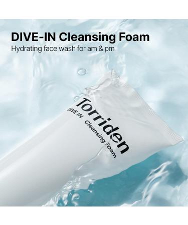Torriden DIVE-IN Hydrating Cleansing Foam Face Wash 5.07 fl oz - With Hyaluronic Acid, Panthenol, Allantoin - Vegan & Cruelty Free | Korean Skin Care - Buy Online on SooperMarket.com