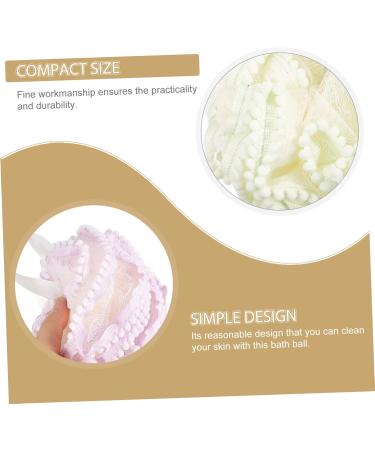2pcs Flower Bath Ball & Loofah Set - Exfoliating Scrubber for Rich Foaming Bath | Travel-Friendly Body Cleanser - Buy Online on SooperMarket.com