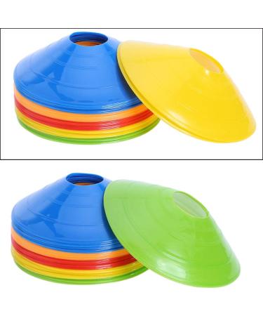 25 Pcs Pro Disc Cones with Carry Bag - Agility Soccer Field Marker Cones for Training Football and Kids Sports - Buy Online on SooperMarket.com