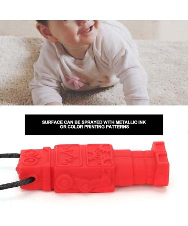 Buy Silicone Teether Necklace - Chew Pendant for ADHD Autism & Anxiety - Red Sensory Chew Toy for Kids & Adults | International Shipping - Buy Online on SooperMarket.com
