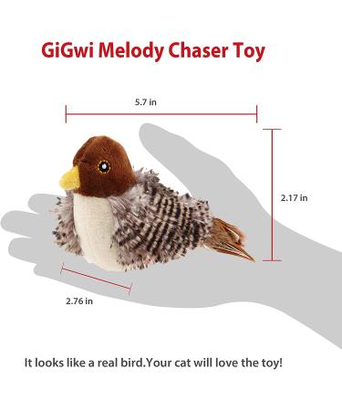 Gigwi Interactive Cat Toy - Real Chirping Bird Sound | Feather & Plush Design for Indoor Cats | Relieves Boredom - Buy Online on SooperMarket.com