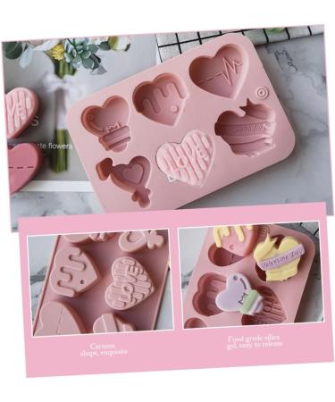 Alipis 2pcs Heart Chocolate Mold DIY Candle Mould Heart Shaped Dessert Mold Tray Mousse Pink - Buy Online on SooperMarket.com