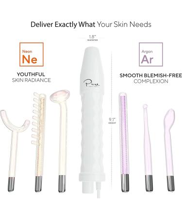 NuDerma Professional Skin Therapy Wand - Portable High Frequency Machine with 6 Wands for Clear, Firm, and Tight Skin - Buy Online on SooperMarket.com