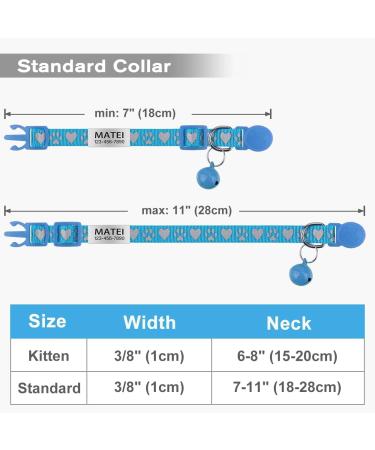 Tagme Cat Neck Band - Reflective 2-Pack with Name/Address Shield for Cats & Puppies | Sky Blue 18-28 cm - Buy Online on SooperMarket.com