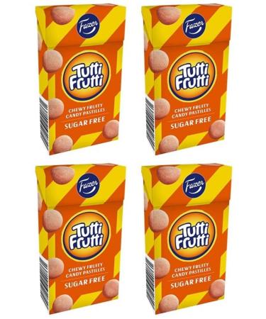 Fazer Tutti Frutti Sugar Free Pastilles 4 Box of 40g 5.6oz