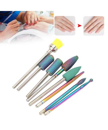 8pcs Tungsten Steel Nail Drill Set - Polishing & Grinding Heads for Manicure Dead Skin Removal and Nail Polish Accessories - Ideal for Nail Studios & Home Use - Buy Online on SooperMarket.com