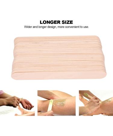 50pcs Wooden Wax Spatula - Disposable Facial Mask & Hair Removal Applicator | Best Quality Tongue Depressor for Spa & Home Use - Buy Online on SooperMarket.com