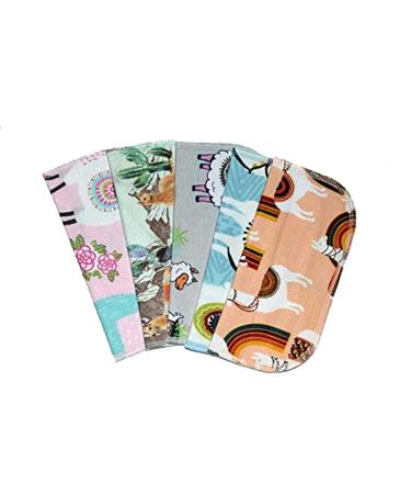 2 Ply Printed Flannel Washable. Llama and Alpaca- Set Napkins 8x8 inches 5 Pack - Little Wipes (R) Flannel