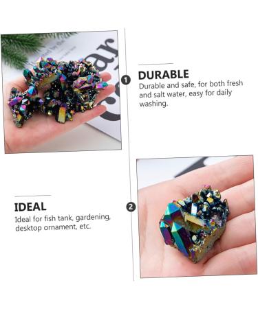 VILLCASE 6 Pcs Colorful Crystal Clusters Fish Decorations for Tank Druzy Geode Natural Stones Gem Display Colorfulx3pcs 3X3CMx3pcs - Buy Online on SooperMarket.com