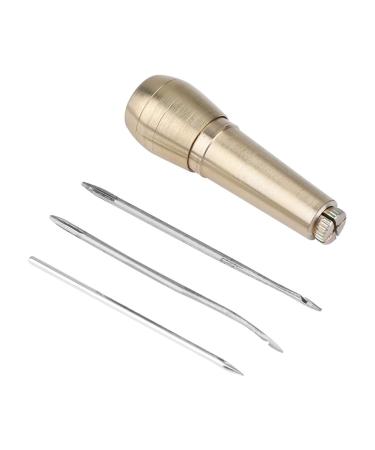 GLOGLOW 3 Needles Hand Stitcher Sets  Vintage Sewing Awl with Crochet Hand Leather Sewing Awl Kit Leather Shoe Repair Tool for DIY Sewing Canvas Leather Craft