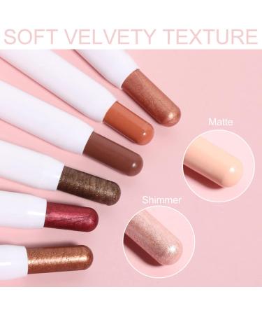 Reddhoon Eyeshadow Stick 6 Colors Matte Shimmer Cream Eyeshadow Pencil Waterproof Long Lasting High Pigmented Eye Shadow Stick Highlighter Crayon Makeup Set for Women Set A (6 Colors) - Buy Online on SooperMarket.com